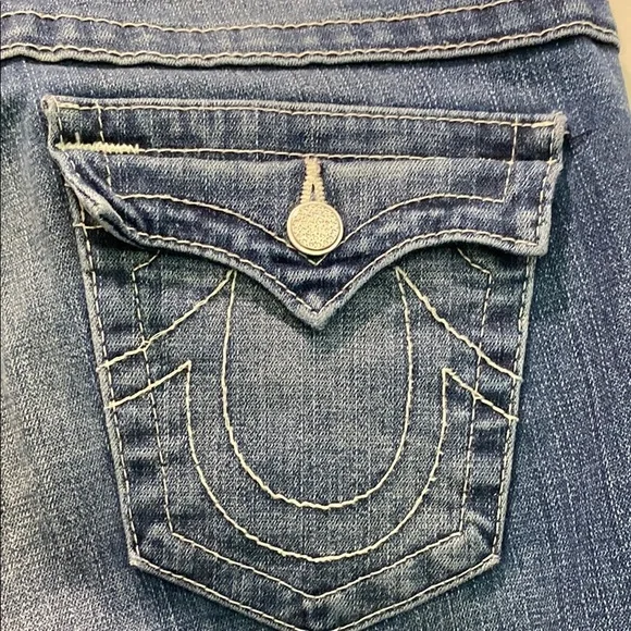 True Religion Jodie Blue Skinny Jeans with Diamond Buttons Size 30 - Picture 7 of 15